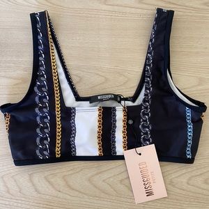 Missguided Chain Link Bikini Top NWT